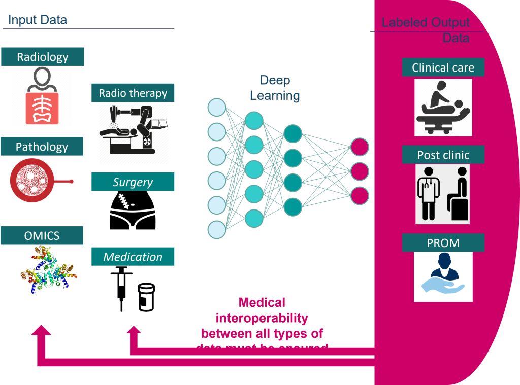 Clinical AI learning is focused on the patient's condition. Patient condition data is the most important data. However, this data category also has the greatest heterogeneity in coverage and quality. Processes to offload medical and nursing staff are an important success factor for clinical AI learning.